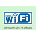 Uzlīme( Bezmaksas WiFi ), pielīmējama no iekšpuses, h70x155mm, 1gab