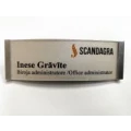 ID karte - nozīmīte SR68, ar saspraudi, plastikāta, 68x22mm, sudraba